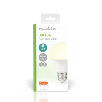 LBE27A601 Led-lamp e27 | a60 | 4.9 w | 470 lm | 2700 k | warm wit | retrostijl | frosted | 1 stuks  foto