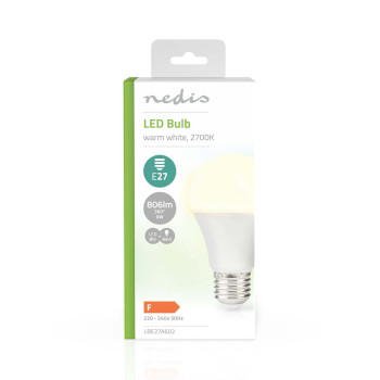 LBE27A602 Led-lamp e27 | a60 | 8.0 w | 806 lm | 2700 k | warm wit | retrostijl | frosted | 1 stuks  foto