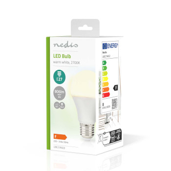 LBE27A602 Led-lamp e27 | a60 | 8.0 w | 806 lm | 2700 k | warm wit | retrostijl | frosted | 1 stuks Verpakking foto