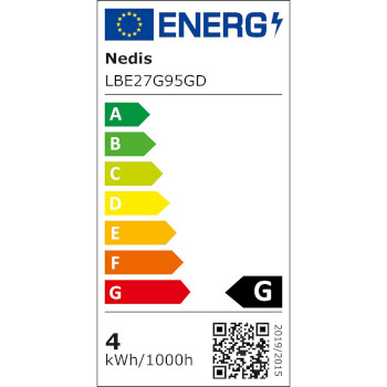 LBE27G95GD Led-filamentlamp e27 | g95 | 3.8 w | 250 lm | 2100 k | dimbaar | extra warm wit | retrostijl | 1 stu  foto