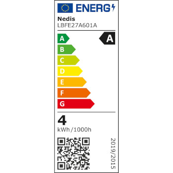 LBFE27A601A Led-filamentlamp e27 | a60 | 3.8 w | 806 lm | 2700 k | warm wit | retrostijl | 1 stuks  foto