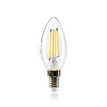 LEDBDFE14CAN02 Led-filamentlamp e14 | kaars | 4.8 w | 470 lm | 2700 k | dimbaar | warm wit | retrostijl | 1 stuks | Product foto