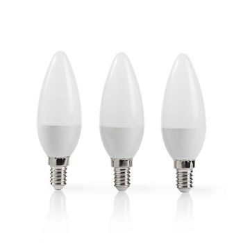 LEDBE14CAN3P2 Led-lamp e14 | kaars | 5.8 w | 470 lm | 2700 k | warm wit | frosted | 3 stuks
