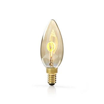LEDBTFE14CAN Led-filamentlamp e14 | kaars | 3 w | 100 lm | 2000 k | warm wit | retrostijl | aantal lampen in verp