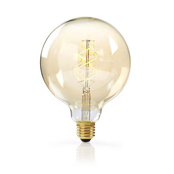 LEDBTFE27G125 Led-filamentlamp e27 | g125 | 5 w | 260 lm | 2000 k | warm wit | retrostijl | aantal lampen in verpa