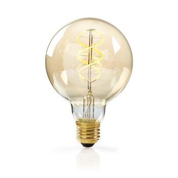 LEDBTFE27G95 Led-filamentlamp e27 | g95 | 5 w | 260 lm | 2000 k | warm wit | retrostijl | aantal lampen in verpak