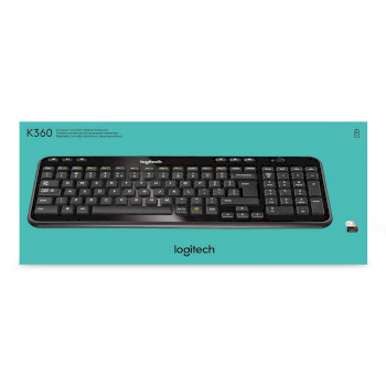 LGT-K360 K360 draadloos toetsenbord kantoor usb 2.0 us international zwart  foto