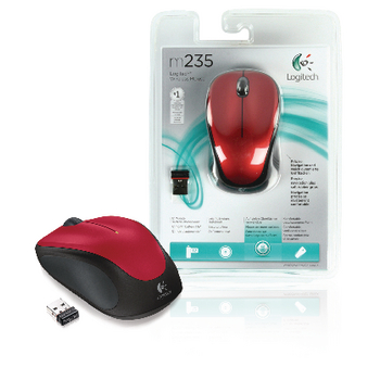 LGT-M235R Draadloze muis bureaumodel 3 knoppen rood