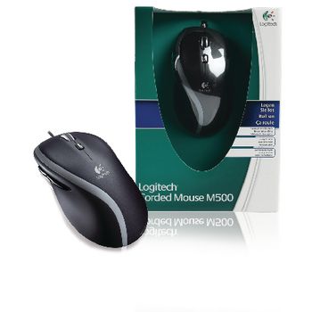 LGT-M500 Bedrade muis bureaumodel 5 knoppen zwart Product foto