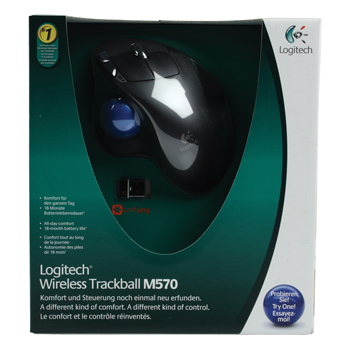 LGT-M570 M570 draadloze trackball grijs / zilver Verpakking foto