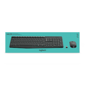 LGT-MK235 Mk235 draadloze muis en toetsenbord combiverpakking standaard usb us international zwart  foto