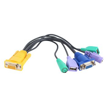LIN5-27X6-U21G Kvm kabel vga female 15-pins / 2x a female / 2x ps/2 female - aten sphd15-y 10 cm