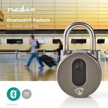 LOCKBTP10GY Bluetooth-padlock | sleutelloze bediening Product foto