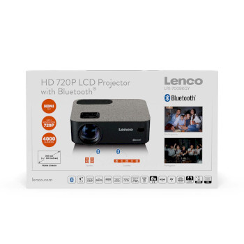 LPJ-700BKGY Hd 720p lcd projector met bluetooth grijs  foto