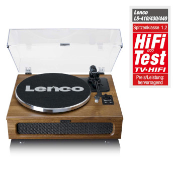 LS-410WA Platenspeler met 4 ingebouwde luidsprekers en bluetooth-ontvangst wood