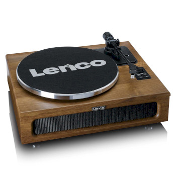 LS-410WA Platenspeler met 4 ingebouwde luidsprekers en bluetooth-ontvangst wood Product foto