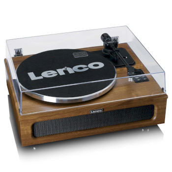 LS-410WA Platenspeler met 4 ingebouwde luidsprekers en bluetooth-ontvangst wood Product foto