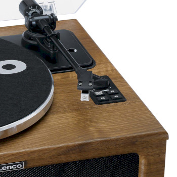 LS-410WA Platenspeler met 4 ingebouwde luidsprekers en bluetooth-ontvangst wood Product foto