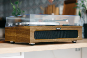 LS-410WA Platenspeler met 4 ingebouwde luidsprekers en bluetooth-ontvangst wood Product foto