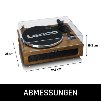 LS-410WA Platenspeler met 4 ingebouwde luidsprekers en bluetooth-ontvangst wood Product foto