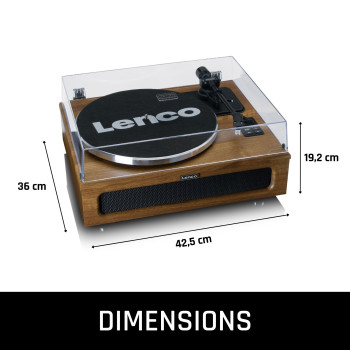LS-410WA Platenspeler met 4 ingebouwde luidsprekers en bluetooth-ontvangst wood Product foto