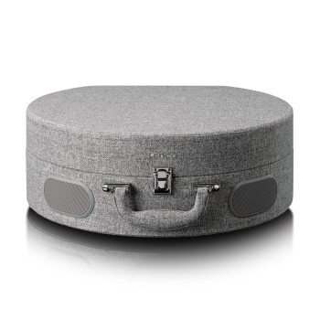 LS-66GY Houten retro platenspeler met ingebouwde speakers, bluetooth® en at3600l cassette grijs Product foto