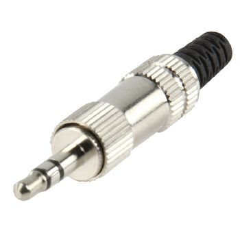 LUM-KLS44 Stereoconnector 3.5 mm male zilver