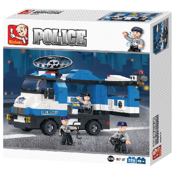 M38-B0187 Bouwstenen police serie mobiele politiepost Verpakking foto