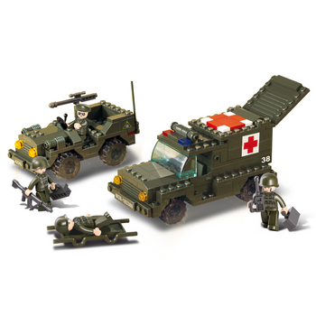 M38-B6000 Bouwstenen army serie ambulance