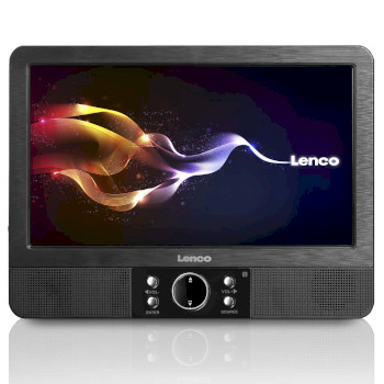 MES-415 9 inch dvd dubbel scherm met beugels en hoofdtelefoon zwart Product foto