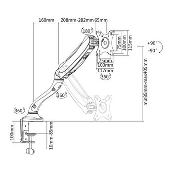 MMNTSI100BK Monitorbeugel voor bureaus | 1 scherm | 10 - 32 \