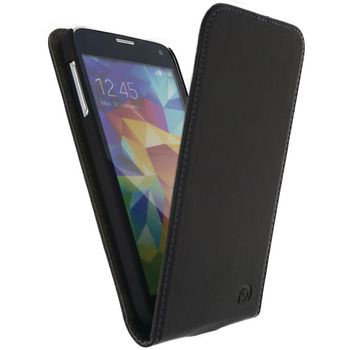 MOB-21904 Smartphone premium magnet flip case samsung galaxy s5 / s5 plus / s5 neo zwart
