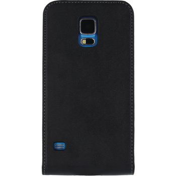 MOB-21904 Smartphone premium magnet flip case samsung galaxy s5 / s5 plus / s5 neo zwart Product foto