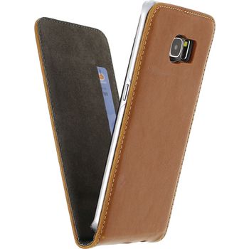MOB-21987 Smartphone premium magnet flip case samsung galaxy s6 edge+ bruin Product foto