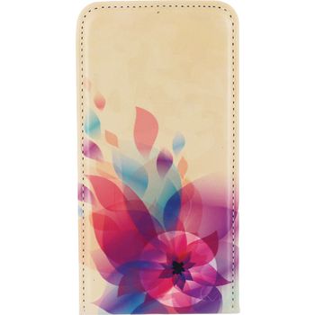 MOB-22007 Smartphone premium magnet flip case apple iphone 5 / 5s / se bloemen Product foto