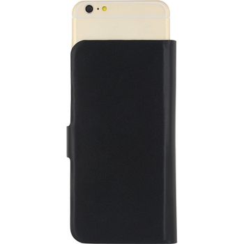 MOB-22143 Smartphone universal wallet book case l zwart In gebruik foto