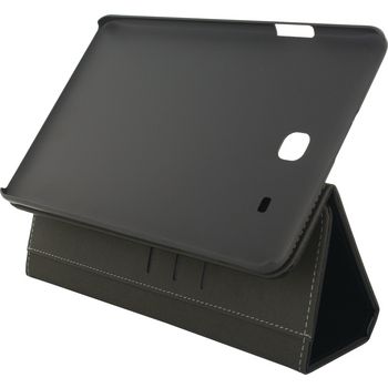 MOB-22167 Tablet premium folio case samsung galaxy tab e 9.6 zwart In gebruik foto