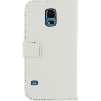 MOB-22263 Smartphone classic wallet book case samsung galaxy s5 / s5 plus / s5 neo wit Product foto