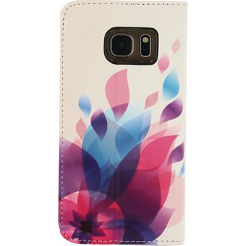 MOB-22395 Smartphone premium magnet book case samsung galaxy s7 bloemen Product foto