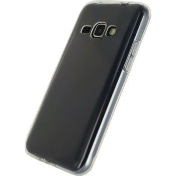 MOB-22566 Smartphone gel-case samsung galaxy j1 2016 transparant In gebruik foto