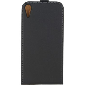 MOB-22675 Smartphone classic flip case htc desire 830 zwart In gebruik foto