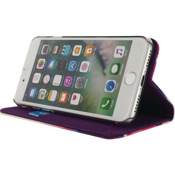MOB-22793 Smartphone premium magnet book case apple iphone 7 / apple iphone 8 bloemen In gebruik foto