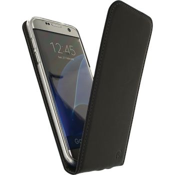 MOB-22870 Smartphone gelly flip case samsung galaxy s7 edge zwart In gebruik foto