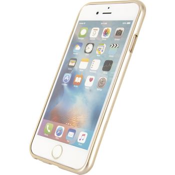 MOB-22898 Smartphone metallic gelly case apple iphone 6 / 6s goud In gebruik foto