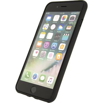 MOB-22908 Smartphone rubber gelly case apple iphone 7 / apple iphone 8 zwart In gebruik foto
