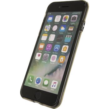 MOB-22918 Smartphone deluxe gelly case apple iphone 7 / apple iphone 8 zwart/transparant