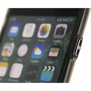 MOB-22918 Smartphone deluxe gelly case apple iphone 7 / apple iphone 8 zwart/transparant In gebruik foto