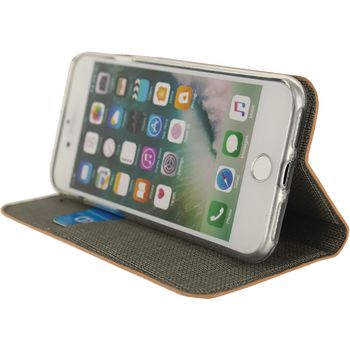 MOB-22956 Smartphone gelly wallet book case apple iphone 7 / apple iphone 8 roze In gebruik foto