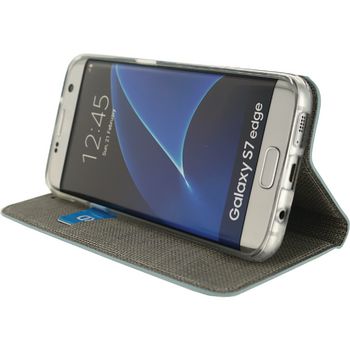MOB-22959 Smartphone gelly wallet book case samsung galaxy s7 edge blauw In gebruik foto