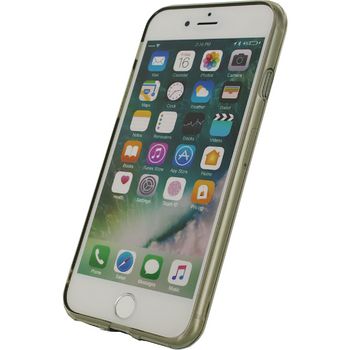 MOB-22980 Smartphone naked protection case apple iphone 7 / apple iphone 8 grijs/transparant In gebruik foto